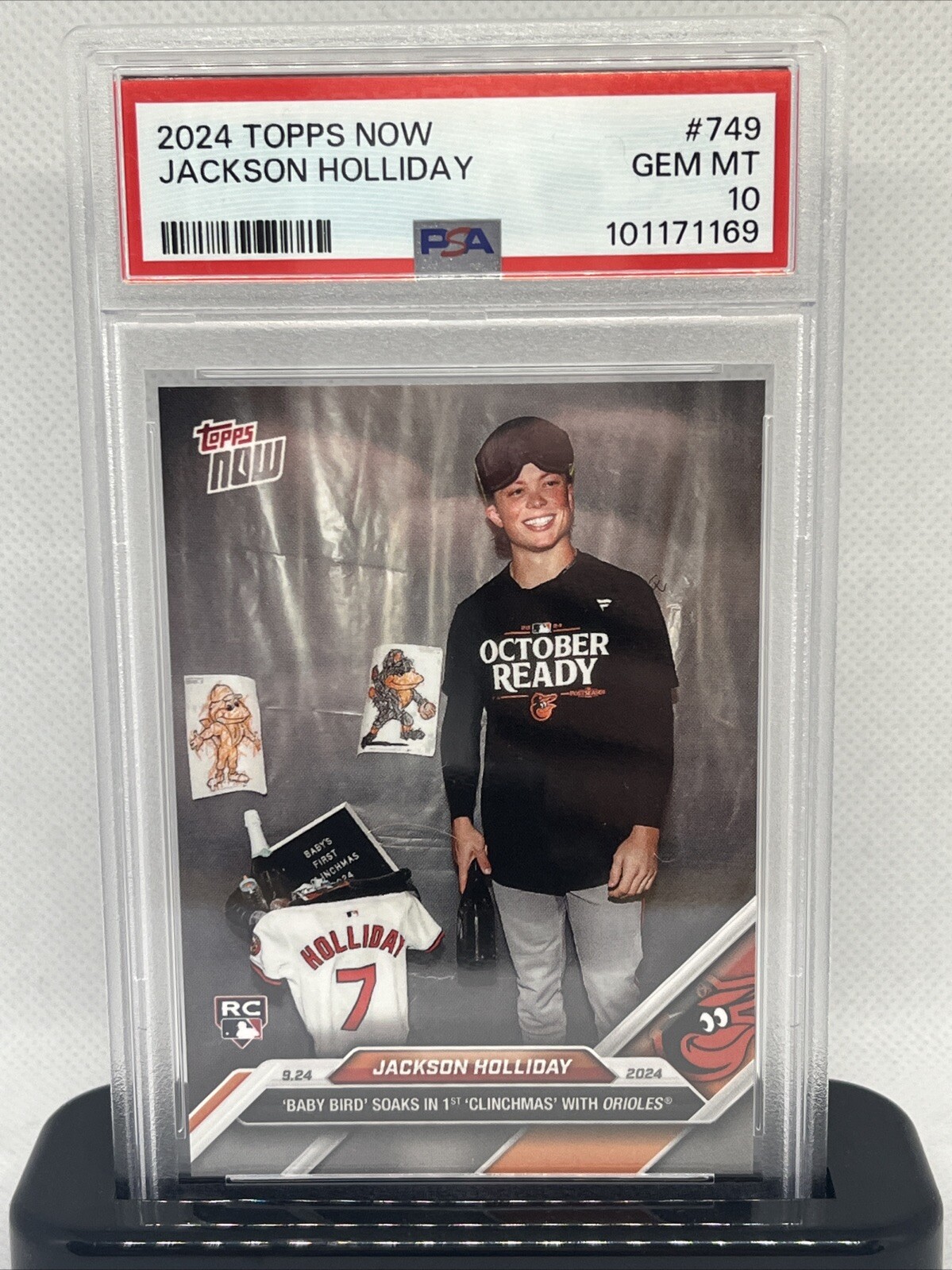 2024 TOPPS NOW #749 JACKSON HOLLIDAY ROOKIE RC PSA 10