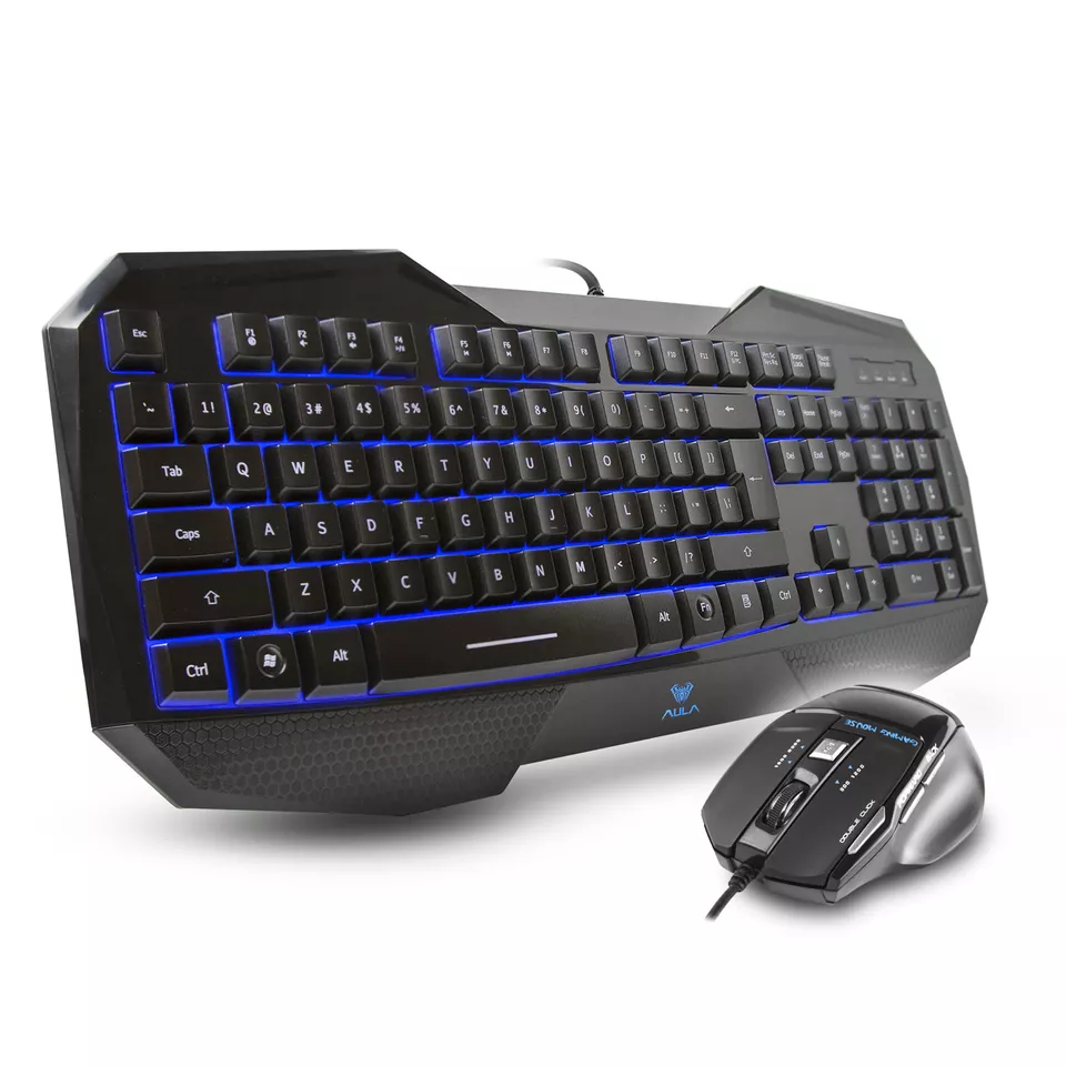 AULA Wired RGB Backlit Gaming Keyboard Mouse Combo LED 104 Keys, 2000 DPI Mouse - Image 2 of 4