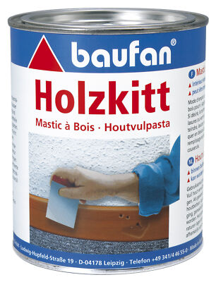 1 kg baufan Holzkitt innen und außen natur abtönbar Füllspachtel Holzspachtel