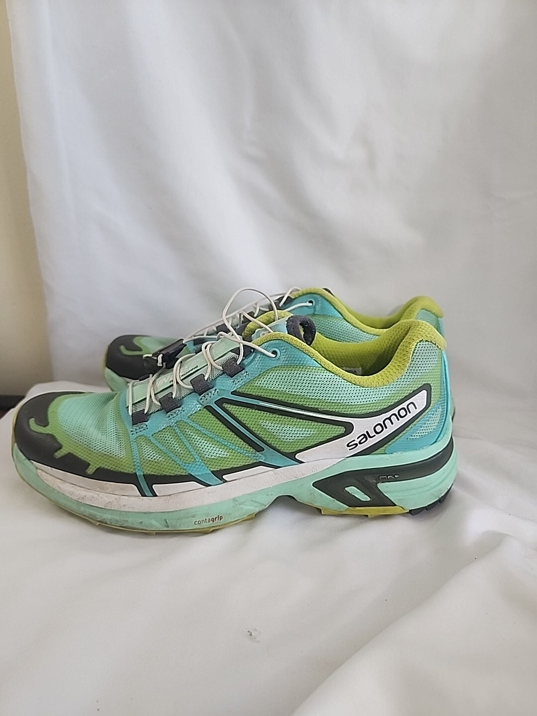 Scarpe da trail running da donna Salomon L37908800 Wings Pro 2 usate in ottime condizioni taglia US 7 5