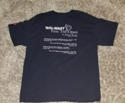 T-shirt Collector Walmart Employé - First Tee Open 2006 Pebble Beach CA - Taille XL, Marque Hanes, Occasion Très Bon état