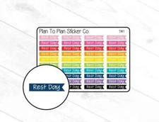 1141~~Rest Day Planner Stickers