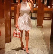 White Open Back Dress