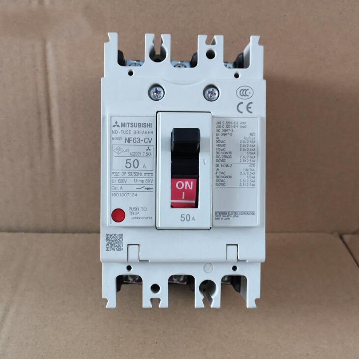 1PC NEW MITSUBISHI NF63-CV 3P 50A Molded Case Circuit 1PC NEW MITSUBISHI NF63-CV 3P 50A Molded Case Circuit