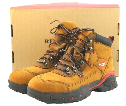 Worx Red Wings Gray Safety Toe Work Boots Sneaker Shoes (no