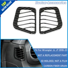 Dashboard AC Air Vent Outlet Cover Trim For Wrangler JL JT 2018-23 Carbon Fiber