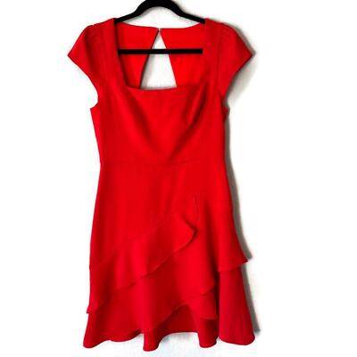 navy blue dress for baby girl Bcbg Max Azria Womens Ruffled High-Low Evening Dress main image 1