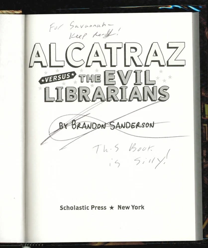 Alcatraz #1: Alcatraz Versus the Evil Librarians by Sanderson (hardcover)