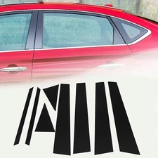 Black Pillar Posts For 2013-2019 Nissan Sentra 8PCS Window Door Cover Piano Trim