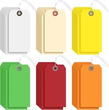 1000 Pcs Blank Manila Shipping Tags with Wire 4 3/4" x 2 3/8" in Paper Hang T...