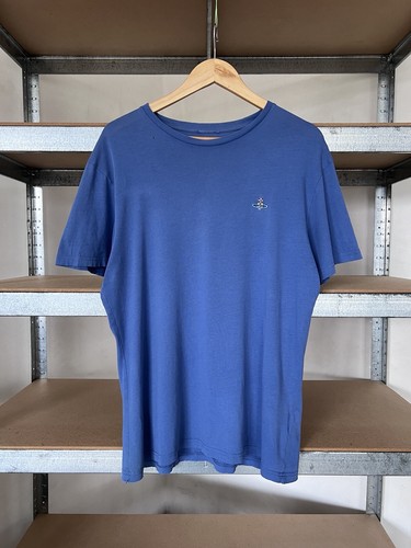 Vivienne Westwood, Vivienne Westwood Vintage Small Logo Blue Distressed T-shirt Size XL