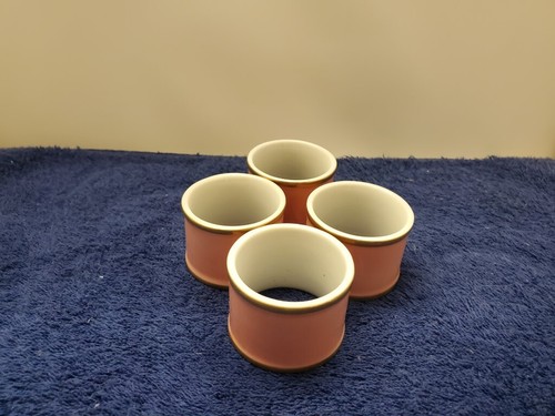 Set of 4 Fitz & Floyd Rondelet Peach Napkin Rings LK - 第 2/3 張圖片