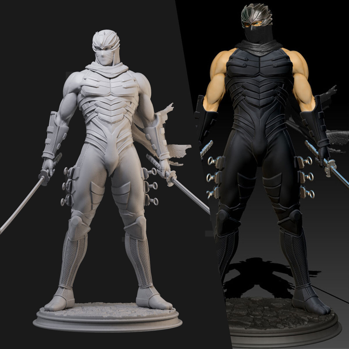 RYU HAYABUSA 1/24 1/18 Figure 3D Print Model Kit Unpainted