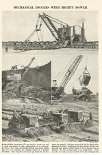 MECHANICAL DIGGERS WITH MIGHTY POWER BUCKET LADDER BOOK ILLUSTRATION (PRINT)