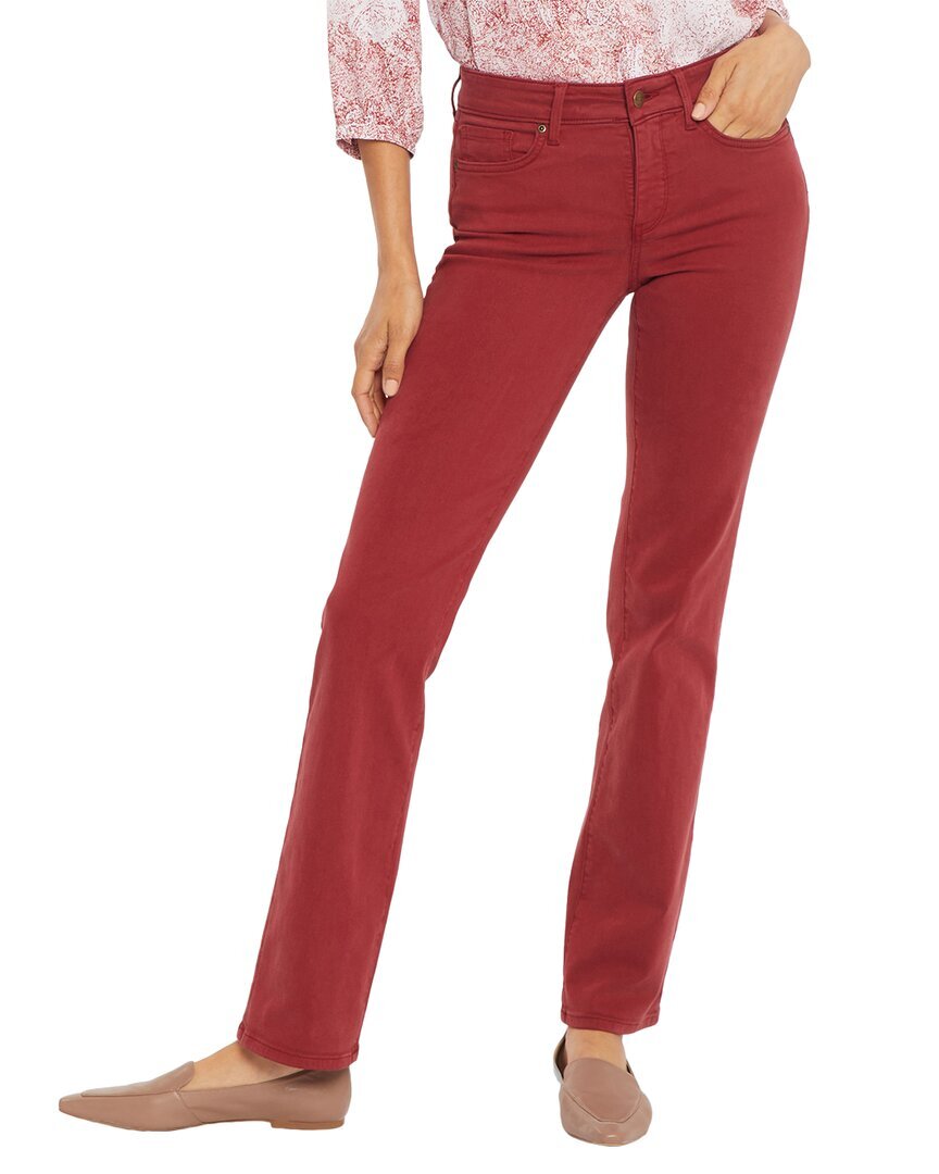 Nydj Petite Marilyn Boysenberry Реактивные женские джинсы с прямыми штанинами 16Р