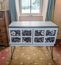 Nathan Mid Century Teak Danish Retro Sideboard Cabinet Painted, Upcycled