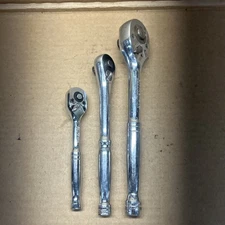 3 Piece Ratchet Set Mixed Brands 1/4 3/8 1/2 Drive Reversible Quick Release