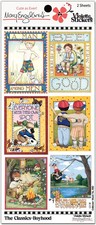 Mary Engelbreit Stickers 2 Sheets Whimsical Classics Boyhood Sports Squares