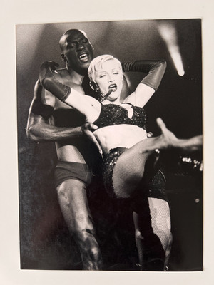 Madonna Vintage 9.5x7 B/W Press Photo 1990 Blond Ambition Tour PA Stamp