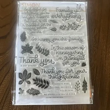 Simon Says Stamp Thanks and Leaves November 2018 Card Kit incomplete