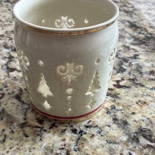 Lenox Hosting the Holidays Santa Porcelain Candle Holder Christmas - Picture 4 of 8