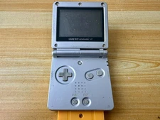 Nintendo Gameboy Advance SP AGS001 Ice Metallic Silver Handheld System Console