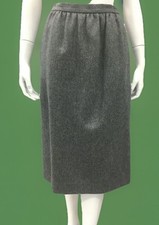 Vintage 70's Gray Wool Blend Wiggle Skirt