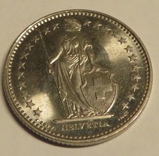 2010 Switzerland 1 FR Franc Helvetia World Silver Tone Coin Circulated Ungraded