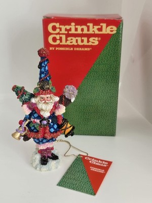 VTG 1997 Crinkle Claus Starburst Crinkle Santa #659038 By Possible Dream w/Tag!