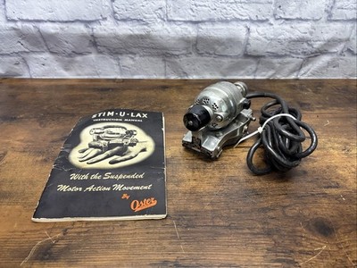 Working Vintage Oster Stim-U-Lax Massager Model M3 Barber Spa Tool W/ Manual