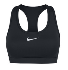 Nike Women's Swoosh Medium Support Sports Bra Black/White DX6821-010 j