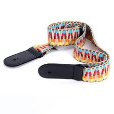 Ukulele Strap Woven Adjustable Cotton Strap for Guitar Bass Ethnic Style