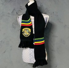     Harry Potter Scarf Culturefly Limited Hogwarts Black Knit Stripe with Fringe