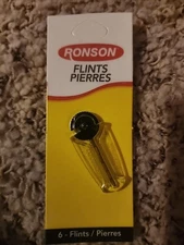 1 Pack ronson , 6 Flints Authentic Replacement Lighter Flint For Zippo, Clipper