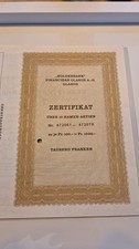 1930-1962 1000 AKTIEN,,HOLDERBANK FINANCI&Egrave;R&Egrave; A-G ,, SCHWEIZ VORZ&Uuml;GLICHER ZUSTAND