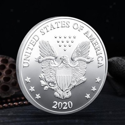 Neuheit Silber Überzogene Spaß Biden Münze American Eagle Münze