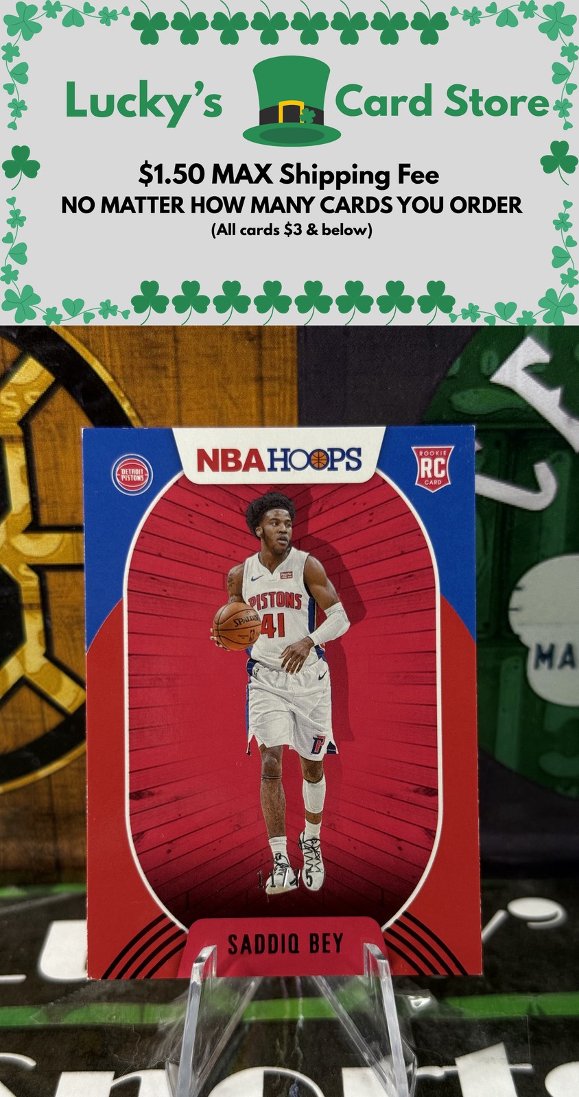 2020-21 Hoops #237 Saddiq Bey Red Rookie #/75