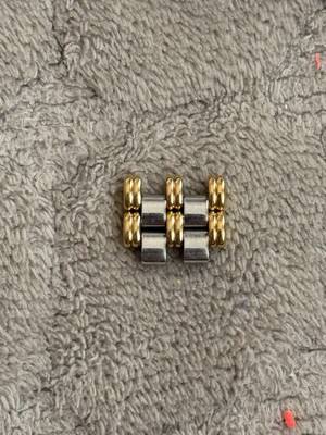 BOUCHERON SOLIS REFLET STEEL /Gold 2 PCS Link 16mm