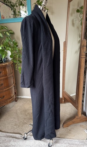 NEIMAN MARCUS Size S 100% Cashmere Black Long Maxi Cardigan Sweater - Picture 6 of 10