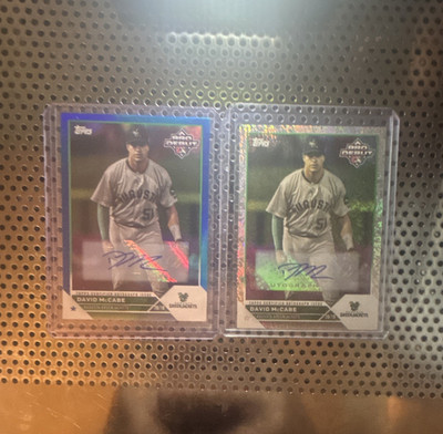 David McCabe Topps Pro Debut Autographs Card Lot (2) blue /150 sparkle /199