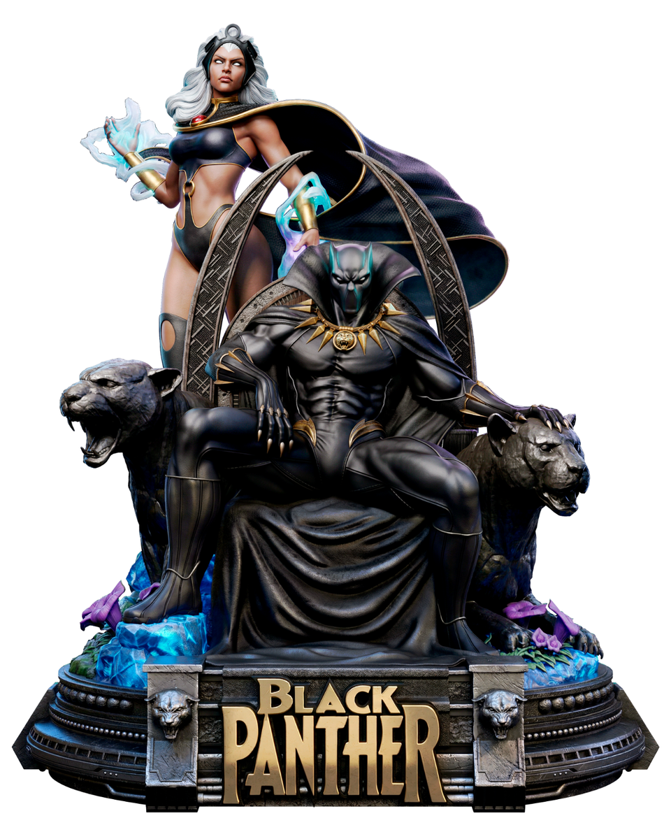 3D Printed Fan Art Black Panther and Storm Diorama by Wicked3d | eBay
