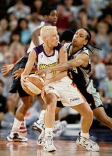 Michele Timms Guard for the Phoenix Mercury shields the basketball- Old Photo