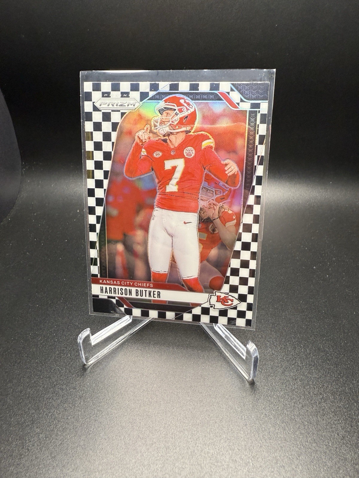 2024 Panini Prizm Harrison Butker Black White Checkerboard Prizm #144