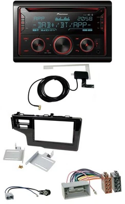 Pioneer 2DIN MP3 DAB USB CD Bluetooth Autoradio für Honda Jazz Fit 2013-2020 sch - Bild 1 von 4