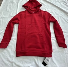 NWT Adidas Pullover Training Athletic Performance Hooded Sweatshirt Red Youth M