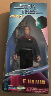 Vintage 1997 Playmates Star Trek LT TOM PARIS 9'' Figure Warp Factor 2 NEW IN BOX