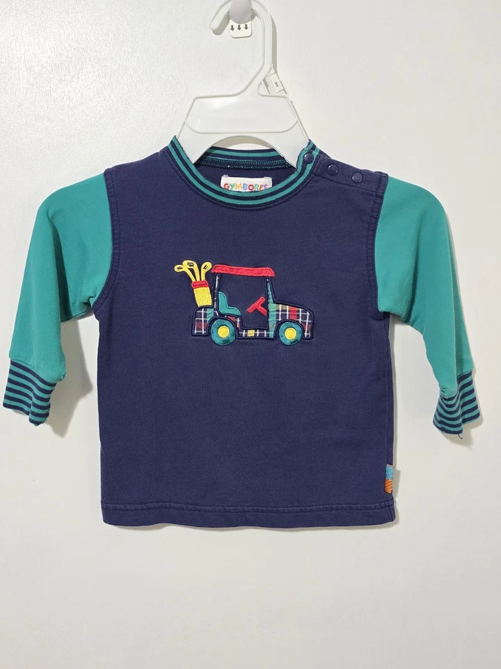 Camisa de Golf Bordada en Bloque de Color Primario Gimboree Arco Iris Años 90 De Colección 12-18 meses Foto 2 de 4