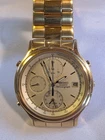 Vintage Seiko Quartz Chronograph Alarm Watch 7T32-6A50 Gold Tone Boxed Working