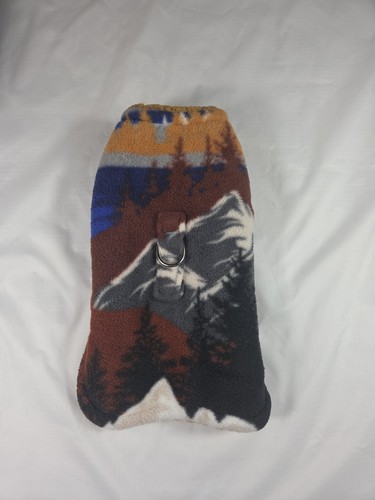 Dog Sweater Sherpa/fleece With Mountain View Size Small