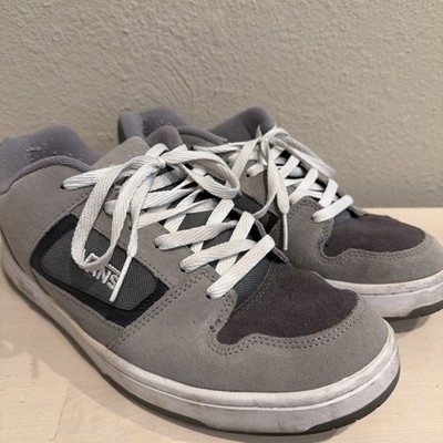 VANS Docket Skate Shoe Mens Size 11 Grey Suede Fat Tongue Low Top Y2K